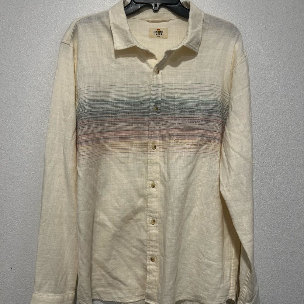 Marine Layer Button Down Long Sleeve NWOT - Picture 3 of 7